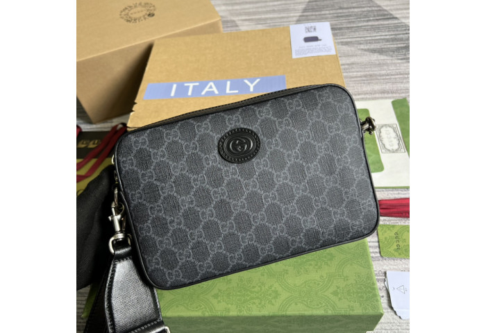 G**UCCI Shoulder bag with Interlocking G 24.5* 16*4.5CM