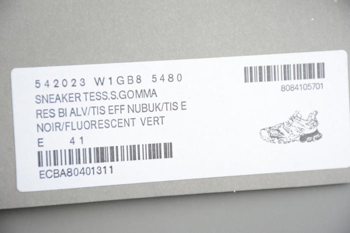 BL SNEAKER TESS.S.GOMMA BLACK FLUORESCENT GREEN 542023 W1GB8 5480