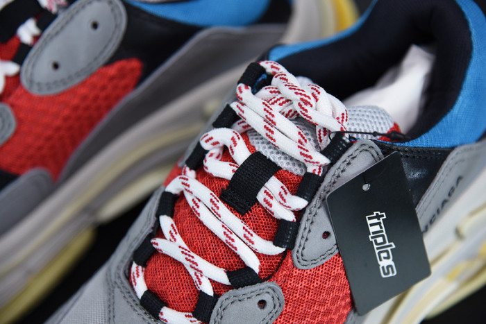 BL TRIPLE S TRAINERS CLEAR SOLE BLUE ADN RED 541624 W09O1 2120