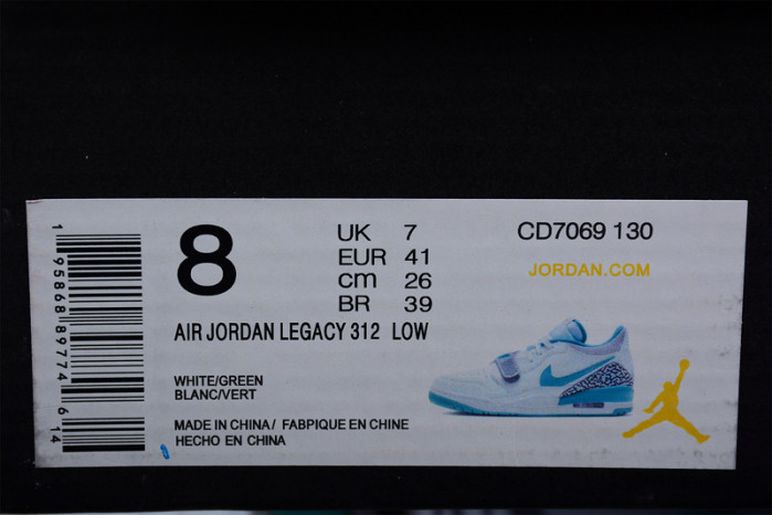 AIR JORDAN LEGACY 312 LOW “WHITE TURQUOISE