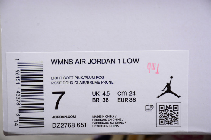 AIR Jordan 1 Low Pastel Purple DZ2768-651