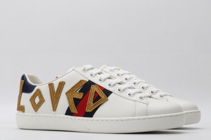 GC ACE EMBROIDERED LOW-TOP SNEAKER WITH LOVED womens 497090 DOPE0 9095