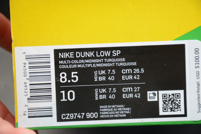 Nike Dunk Low SP "Lemon Wash" - CZ9747-900