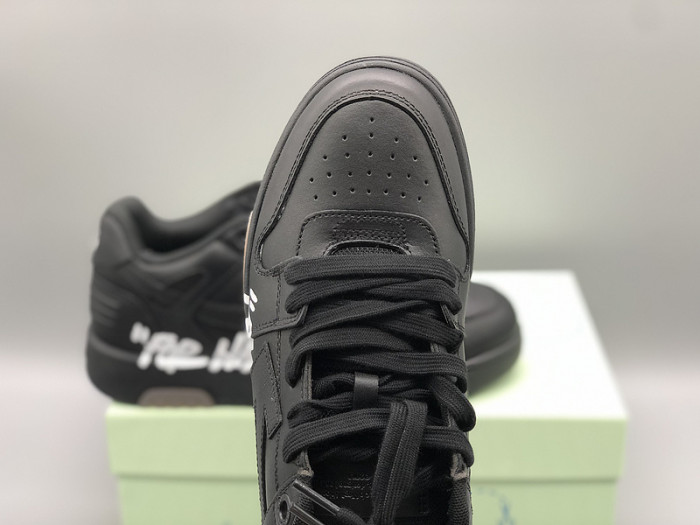 OFF-WHITE Out Of Office OOO "For Walking" Low Tops Black White OW-46