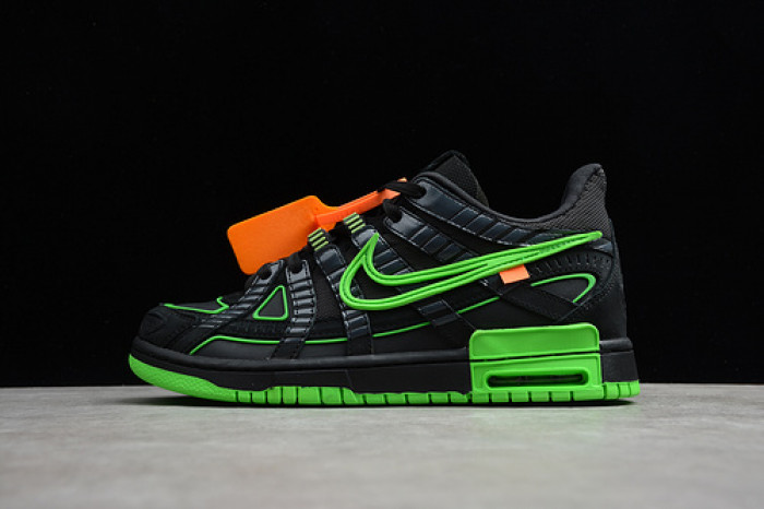 OW x Nike Air Rubber Dunk “Green Strike” CU6015-001