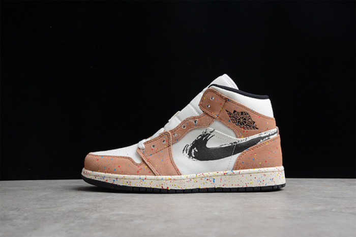 AIR JORDAN 1 MID SE ''BRUSHSTROKE PAINT SPLATTER'' DA8005-100