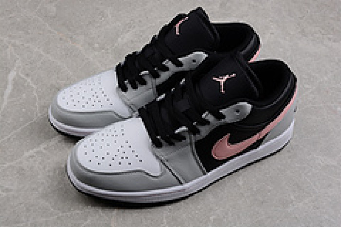 AIR JORDAN 1 LOW WHITE GREY BLACK PINK 553558-062